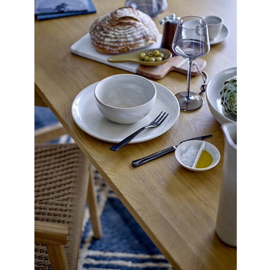 BLOOMINGVILLE Cat gulvtppe, rektangulr - sort/natur jute (245x150)