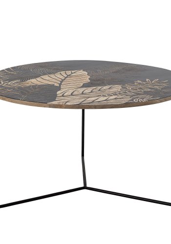 CREATIVE COLLECTION Lac sofabord - natur/sort mangotr og sort jern (80)