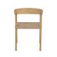 BLOOMINGVILLE Vitus spisebordsstol, m. armln - massivt natur egetr og flettet papirsnor