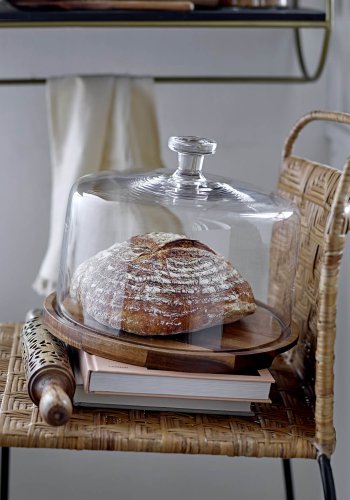 BLOOMINGVILLE Gunnel barstol, m. rygln og fodstte - natur rattan og sort jern