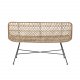 BLOOMINGVILLE Hallie sofa, 2-personers - natur rattan og sort jern