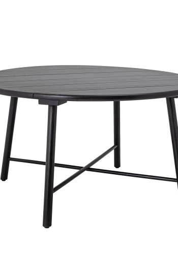 CREATIVE COLLECTION Lope spisebord, rund - sort akacietr (140)