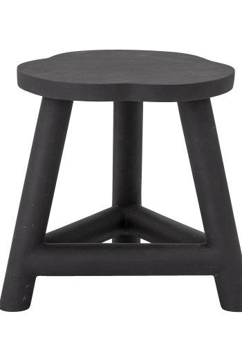 CREATIVE COLLECTION Malie taburet - sort mangotr