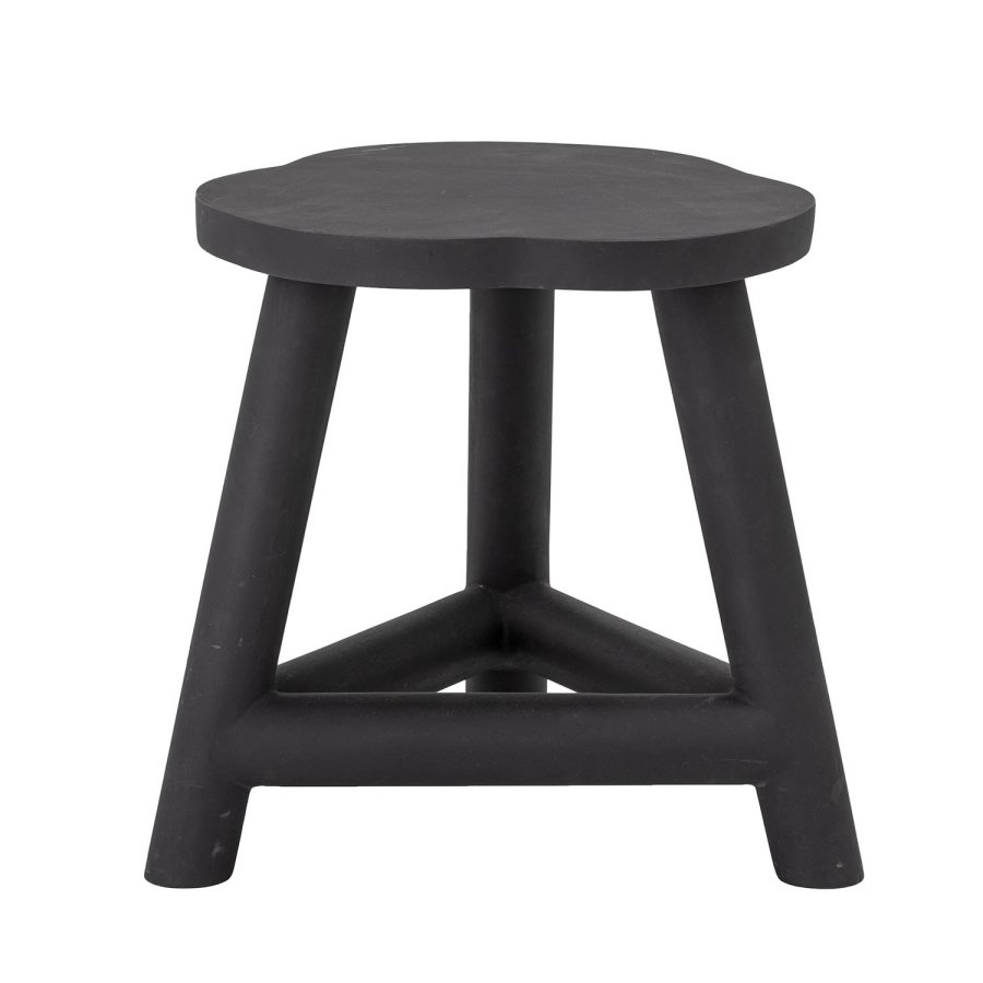 CREATIVE COLLECTION Malie taburet - sort mangotr