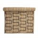 BLOOMINGVILLE Dell gulvtppe, rektangulrt - flettet natur jute m. sorte detaljer (180x120)