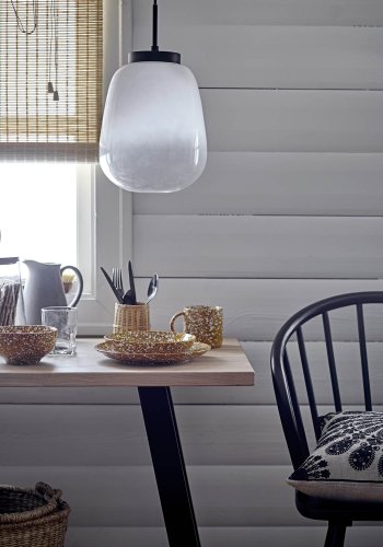 BLOOMINGVILLE Ece pendel loftslampe, rund - hvidt glas ( 25)