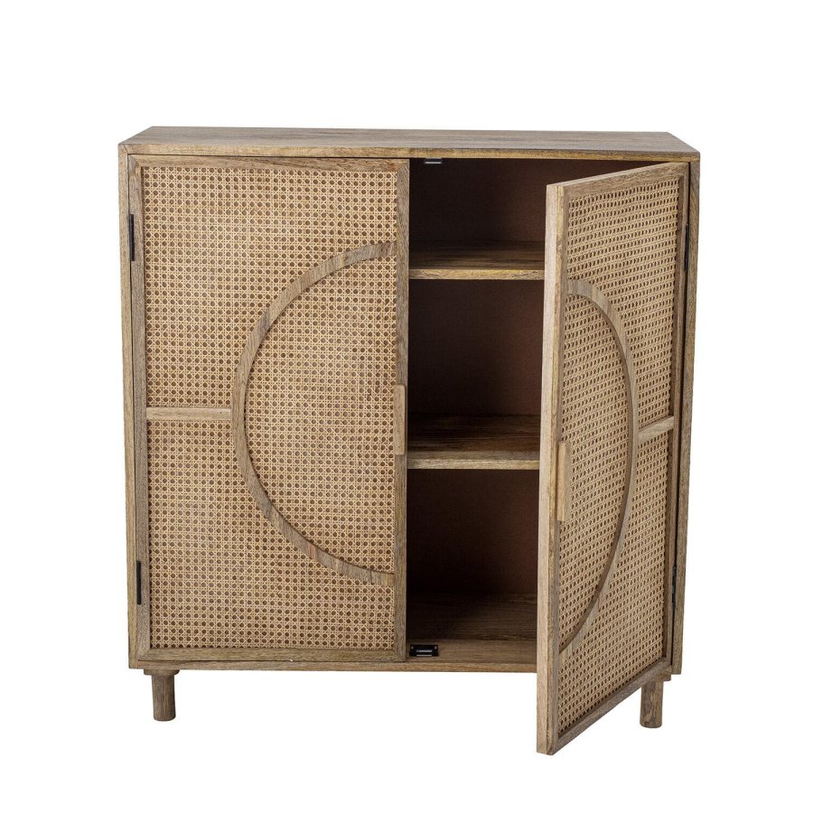 BLOOMINGVILLE Pablo skab, m. 2 lger - natur mangotr og sukkerrr (95x100)