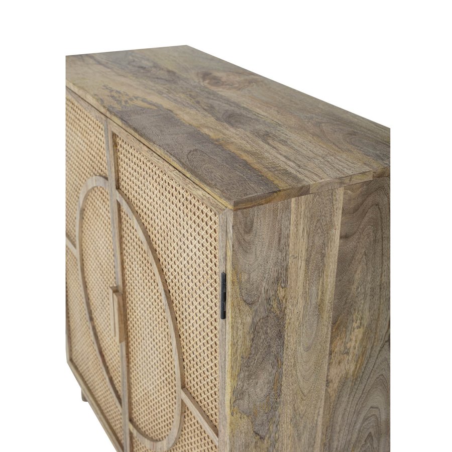 BLOOMINGVILLE Pablo skab, m. 2 lger - natur mangotr og sukkerrr (95x100)