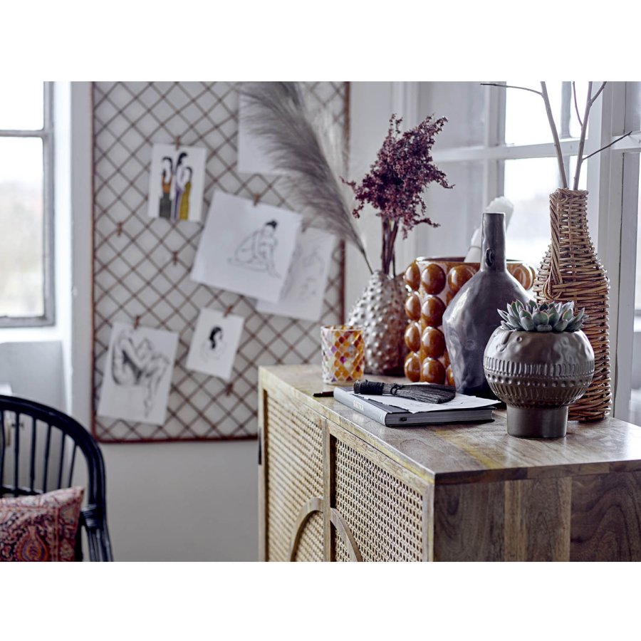 BLOOMINGVILLE Pablo skab, m. 2 lger - natur mangotr og sukkerrr (95x100)