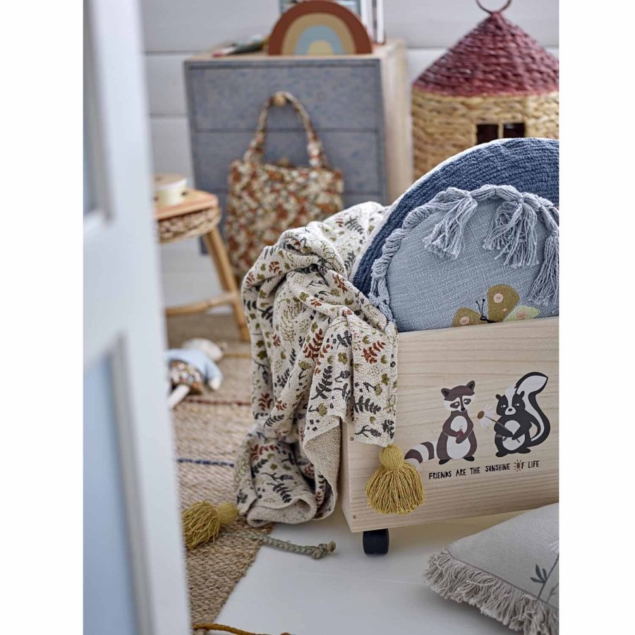 BLOOMINGVILLE MINI Nonni opbevaringskasse, m. hjul - natur paulowniatr (st af 2)