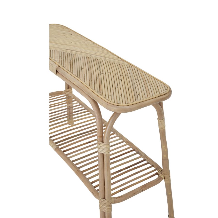 CREATIVE COLLECTION Thenna konsolbord, m. hylde - natur rattan (111x45)