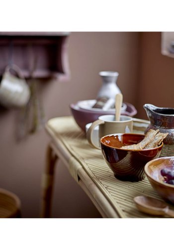 CREATIVE COLLECTION Thenna konsolbord, m. hylde - natur rattan (111x45)