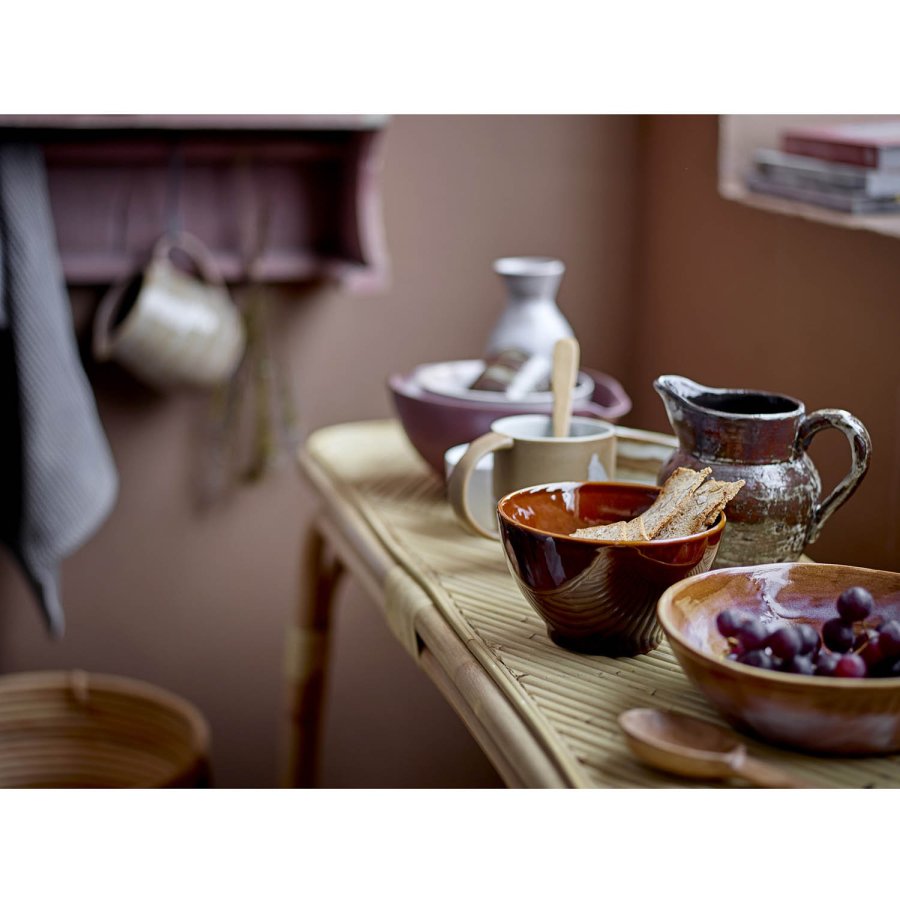 CREATIVE COLLECTION Thenna konsolbord, m. hylde - natur rattan (111x45)