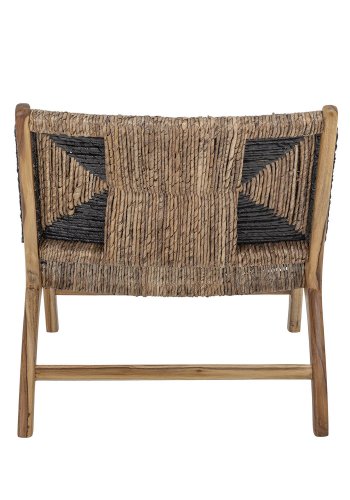 CREATIVE COLLECTION Grant loungestol - brun/sort bananblade og brun teaktr