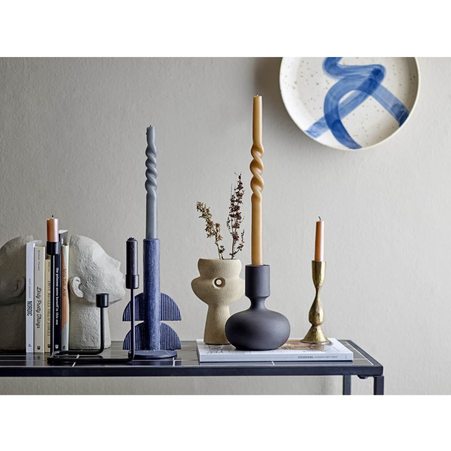 BLOOMINGVILLE June konsolbord, m. hylde, rektangulr - sort sten/keramik/jern (110x35)