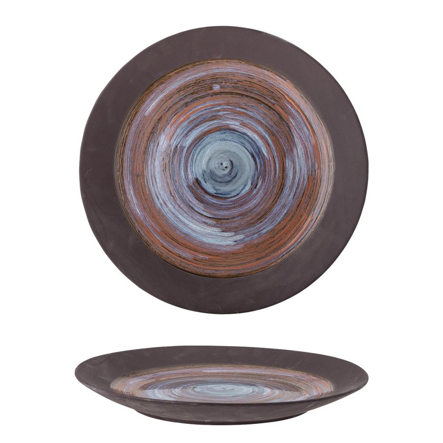 CREATIVE COLLECTION Maes dekorationsbakke - bl og brun stentj