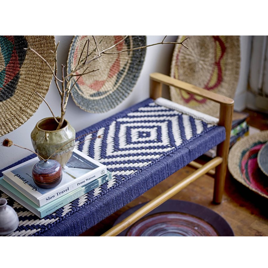 CREATIVE COLLECTION Maes dekorationsbakke - bl og brun stentj