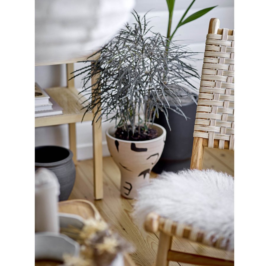 BLOOMINGVILLE Mac urtepotteskjuler, rund - sort stentj ( 24,5)