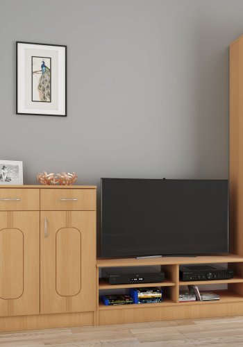 VCM NORDIC Balia garderobeskab, m. 1 lge og 1 hylde - natur tr