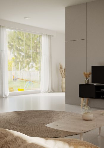 KOCOT Toronto kommode, m. 3 lger og 3 hylder - sort bgetr