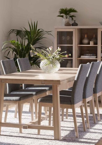 ROWICO Brooklyn spisebord - brstet eg m. udtrk (170x95)