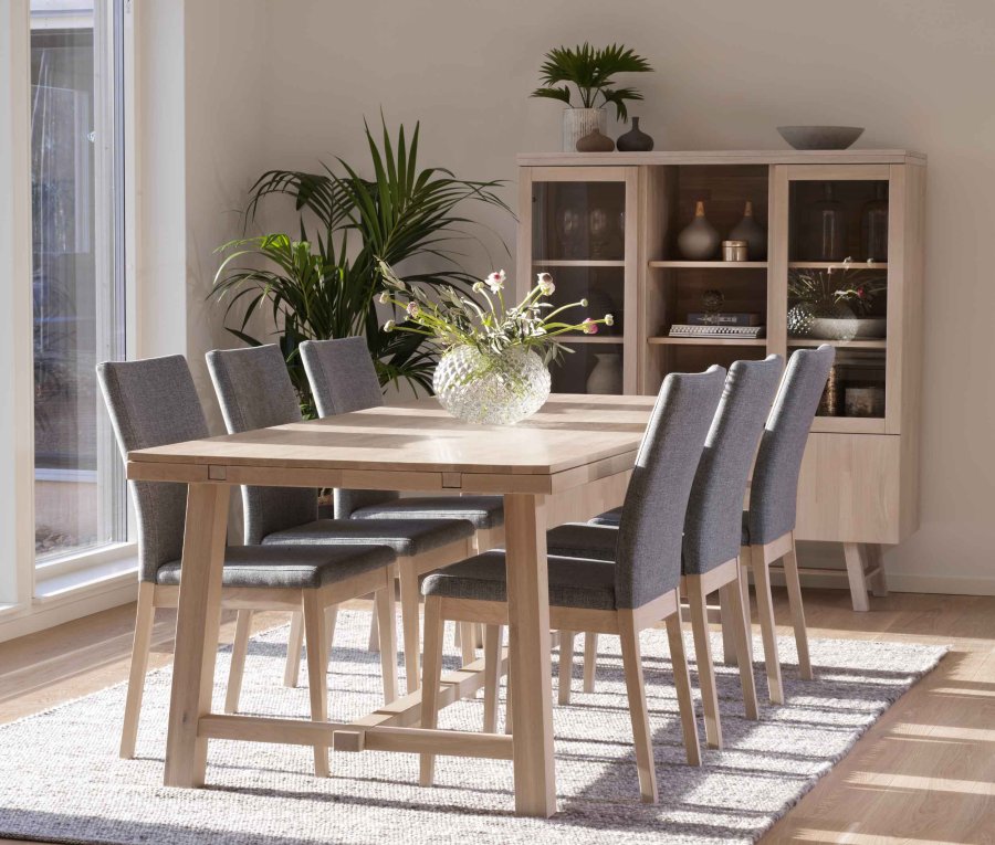 ROWICO Brooklyn spisebord - brstet eg m. udtrk (170x95)