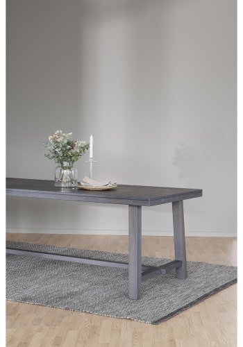 ROWICO Haley spisebordsstol, m. armln - lysegrt stof og sorte metalben