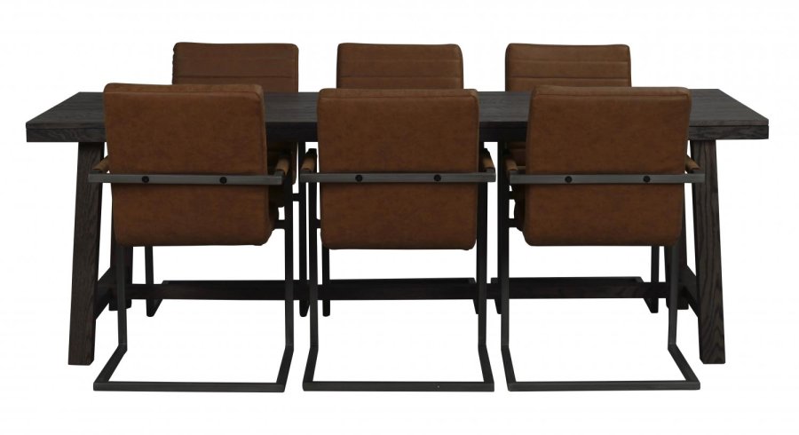 ROWICO Brooklyn spisebord - rget eg m. udtrk (220x95)