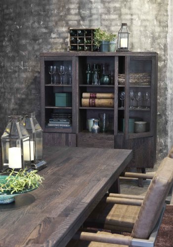 ROWICO Brooklyn spisebord - rget eg m. udtrk (220x95)