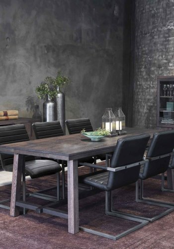 ROWICO Brooklyn spisebord - rget eg m. udtrk (220x95)