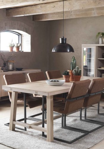 ROWICO Brooklyn sknk - hvidpigmenteret eg, m. 2 lger, 2 skuffer og 1 rum