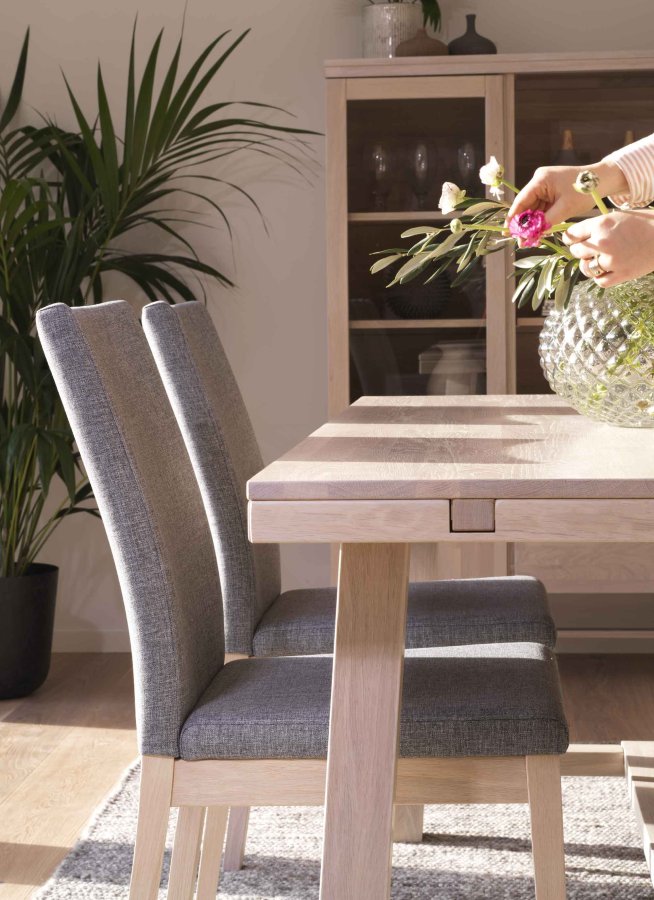 ROWICO Brooklyn spisebord - brstet eg m. udtrk (220x95)