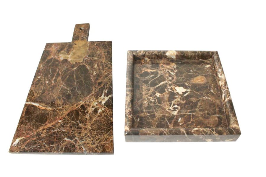 Skrebrt - brun marmor