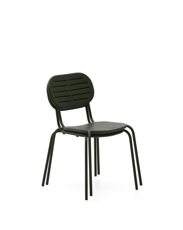 KAVE HOME Brai havestol, stabelbar - grn galvaniseret stl