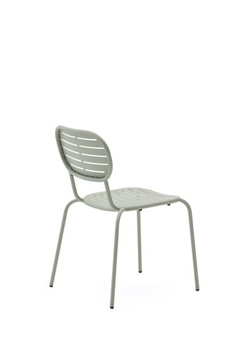 KAVE HOME Brai havestol, stabelbar - turkis galvaniseret stl