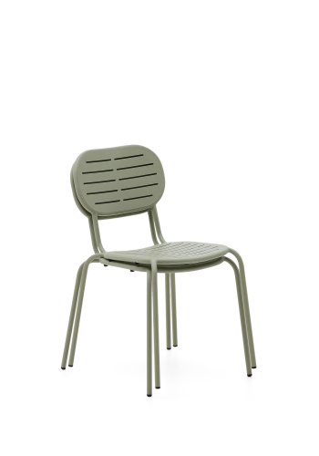 KAVE HOME Brai havestol, stabelbar - turkis galvaniseret stl