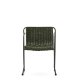 KAVE HOME Maurina stol i grn galvaniseret stl og grn tovsnor