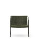 KAVE HOME Maurina stabelbar lnestol i grn galvaniseret stl og grn tovsnor