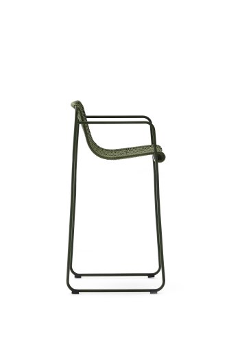 KAVE HOME Maurina stabelbar skammel i grn galvaniseret stl og grn reb 74,5cm