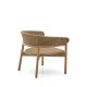 KAVE HOME Arinella udendrs lnestol, m. armln - natur akacietr og beige tovsnor
