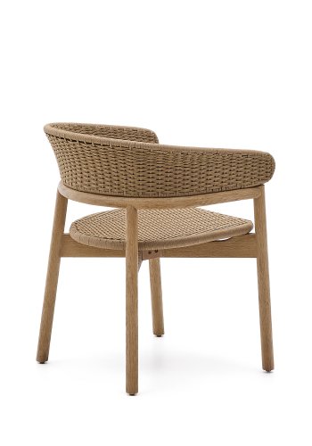 KAVE HOME Arinella havestol, m. armln - natur akacietr og beige tovsnor