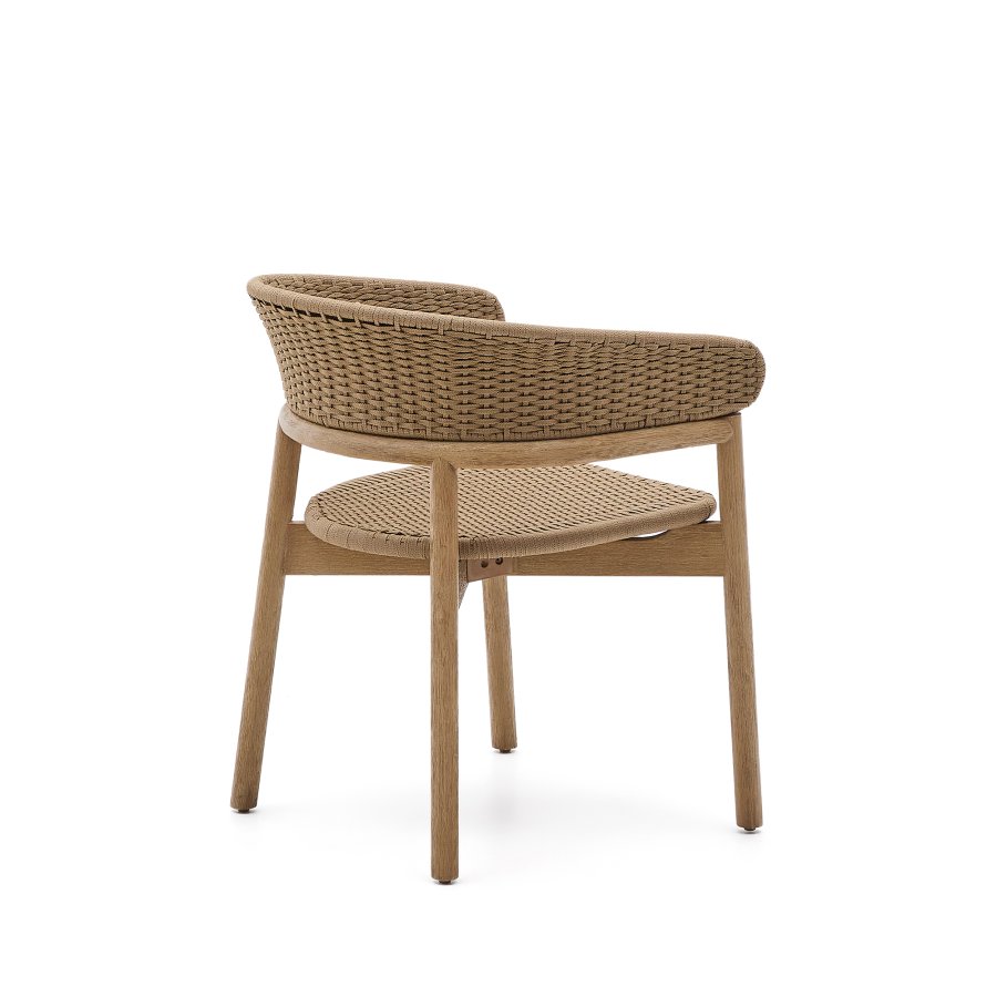 KAVE HOME Arinella havestol, m. armln - natur akacietr og beige tovsnor