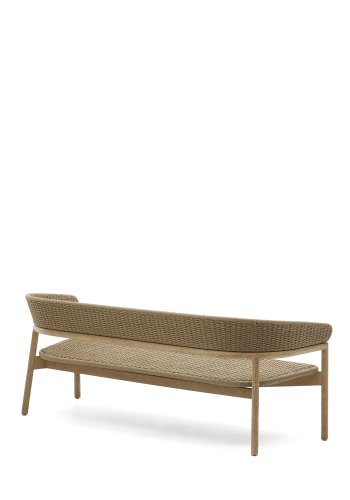 KAVE HOME Arinella 3-pers. havesofa, m. armln - natur akacietr og beige tovsnor