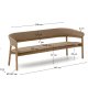 KAVE HOME Arinella 3-pers. havesofa, m. armln - natur akacietr og beige tovsnor