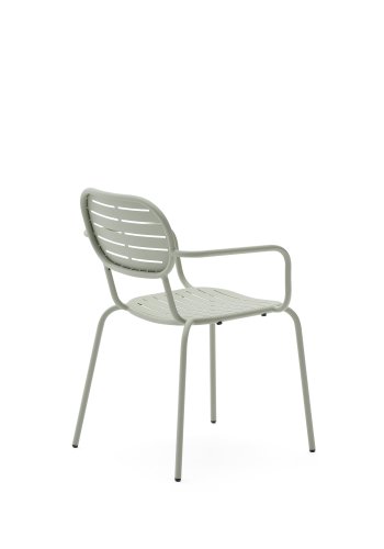 KAVE HOME Brai havestol, m. armln, stabelbar - turkis galvaniseret stl