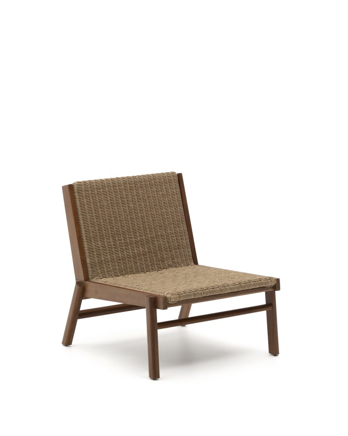 KAVE HOME Itani lnestol i FSC 100% massivt akacietr og syntetisk rattan