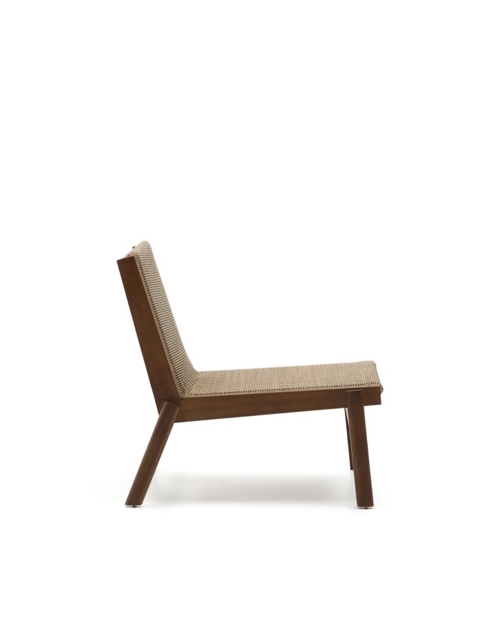 KAVE HOME Itani lnestol i FSC 100% massivt akacietr og syntetisk rattan