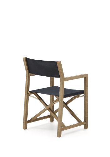 KAVE HOME Vilara sort udendrs klapstol lavet af FSC 100% massivt akacietr