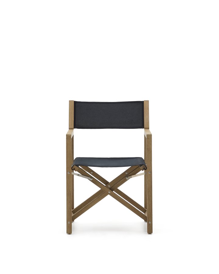 KAVE HOME Vilara sort udendrs klapstol lavet af FSC 100% massivt akacietr