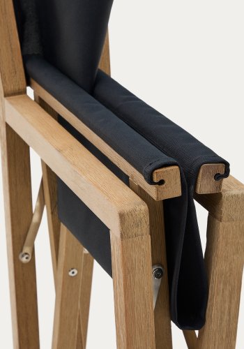 KAVE HOME Vilara sort udendrs klapstol lavet af FSC 100% massivt akacietr